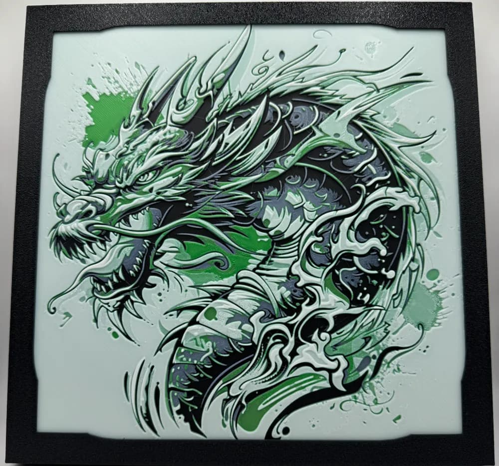 Dragon Head - Hueforge by Canadian Gamer HueForge model: Dragon Head - Hueforge by Canadian Gamer