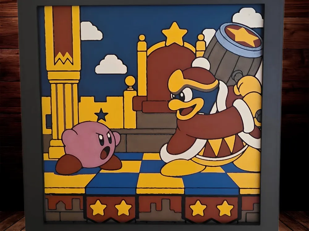 Kirby vs King Dedede by Side Quest Hues HueForge model: Kirby vs King Dedede by Side Quest Hues