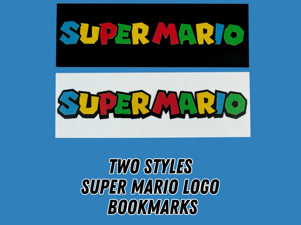Super Mario Logo - Bookmarks by Canadian Gamer HueForge model: Super Mario Logo - Bookmarks by Canadian Gamer