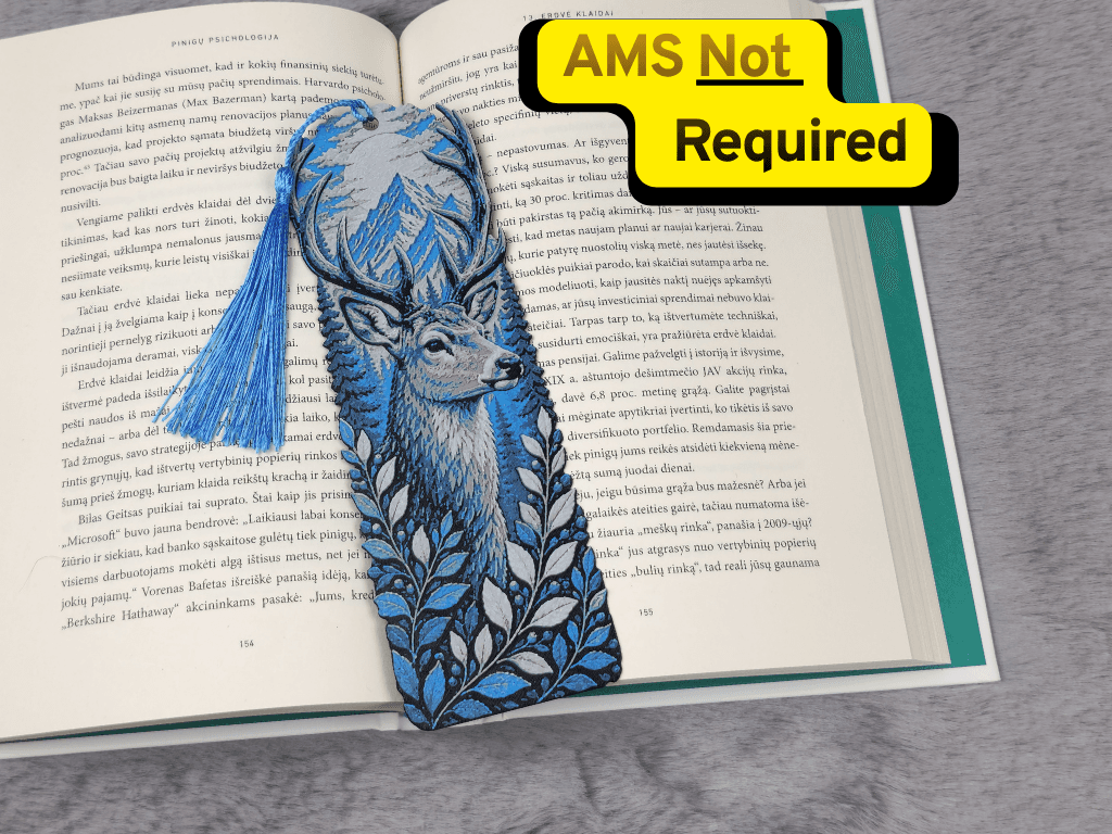 Majestic Deer Mountain HueForge Bookmark Majestic Deer Mountain HueForge Bookmark