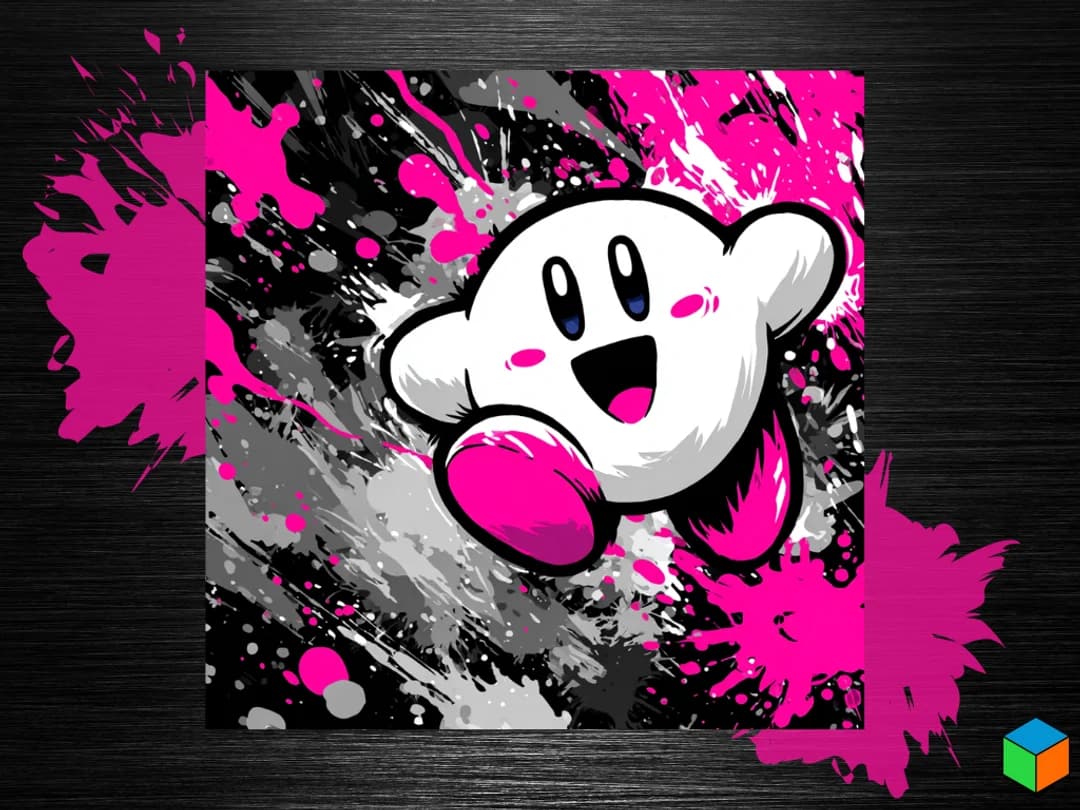 🌟 Free Kirby Poster Drop! 💖 by 3D Prints By Vic HueForge model: 🌟 Free Kirby Poster Drop! 💖 by 3D Prints By Vic