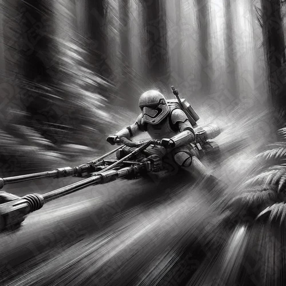 Stormtrooper on Speeder Hueforge by LoFi Layers HueForge model: Stormtrooper on Speeder Hueforge by LoFi Layers