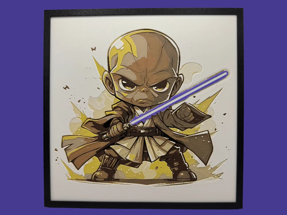 HueForge model: Mace Windu - Chibi Edition by Canadian Gamer