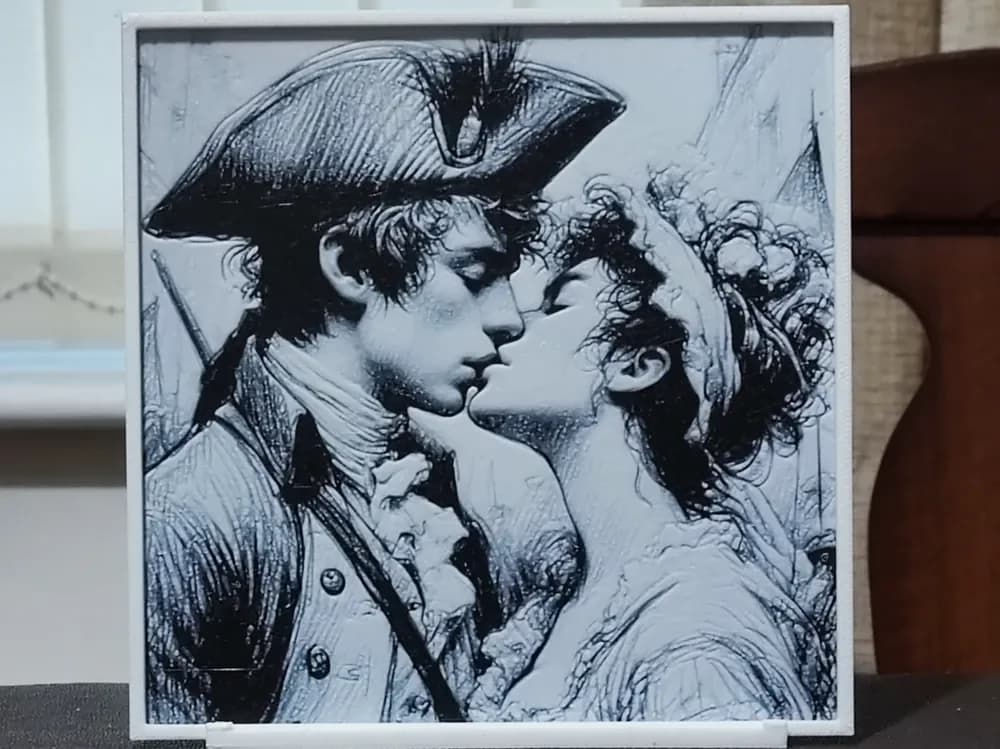 HueForge model: A Little Les Misérables - HueForge 2 Color by BoDad