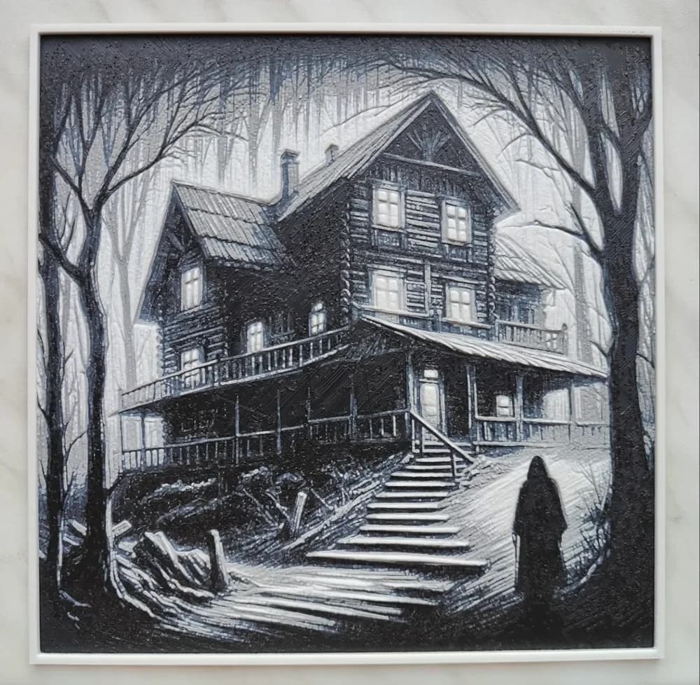 HueForge model: Haunted Cabin - Hueforge by BeaN