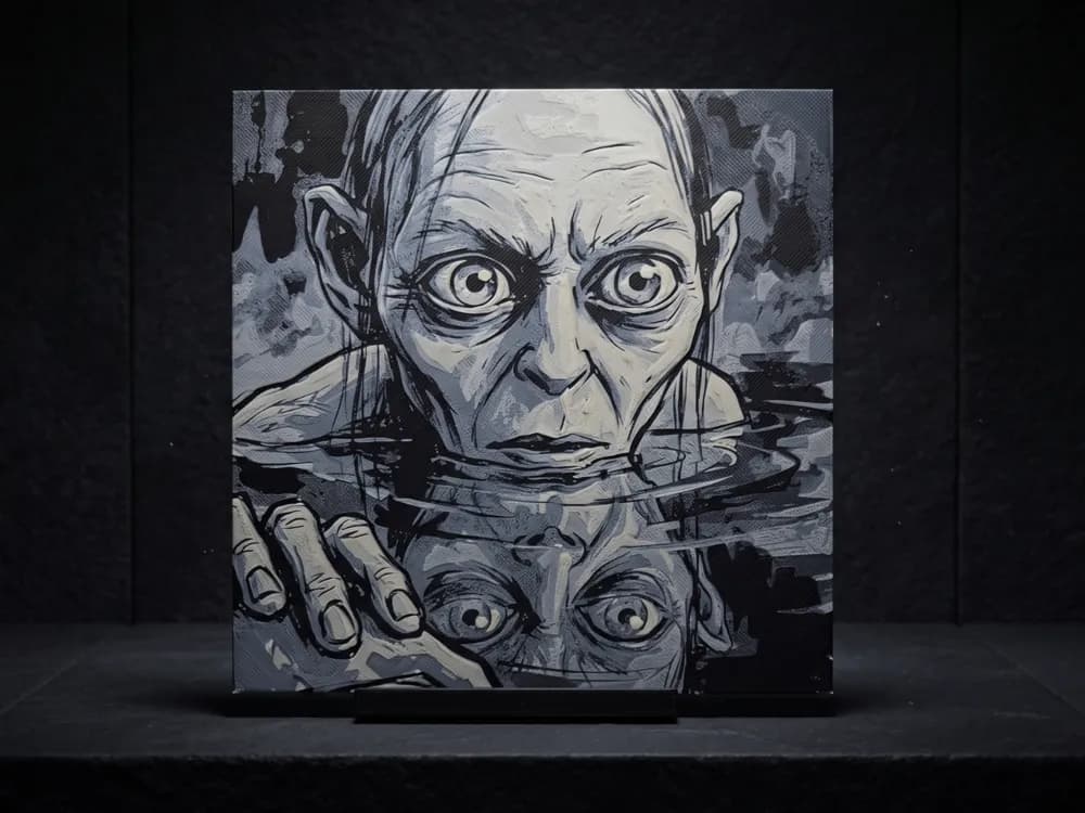 Gollum and Smeagol - 3 Colour by Led HueForge model: Gollum and Smeagol - 3 Colour by Led