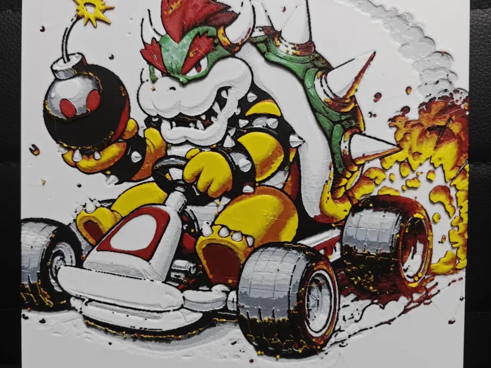 Bowser Super Mario Kart by TheHueforgeLady HueForge model: Bowser Super Mario Kart by TheHueforgeLady