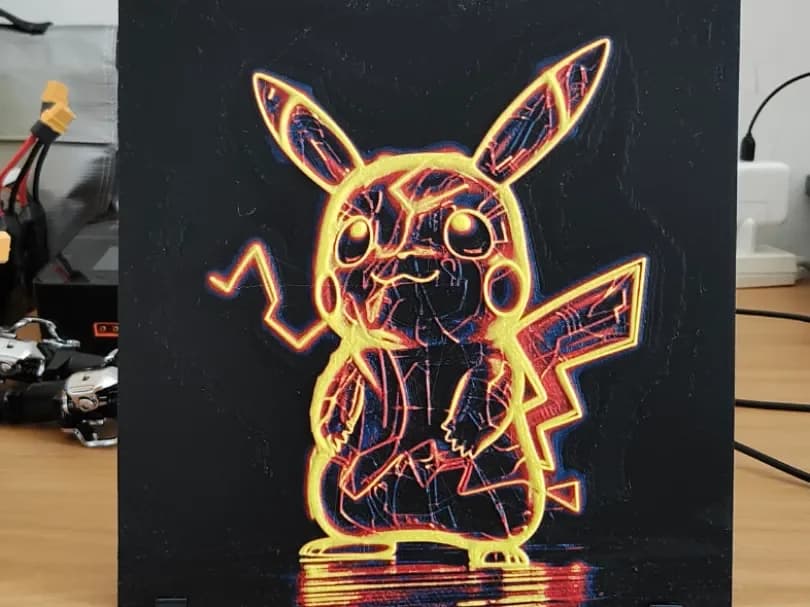 Pikachu Lightning by enricoRE HueForge model: Pikachu Lightning by enricoRE