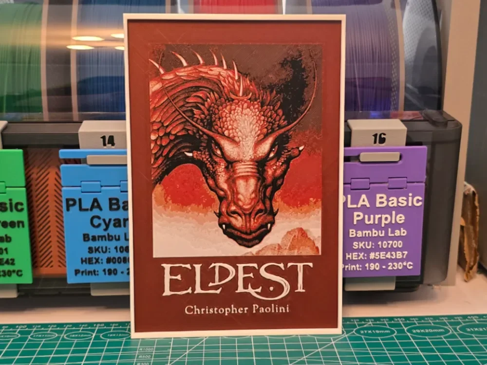 Eldest Book Poster - Hueforge Art by Lumpy3D HueForge model: Eldest Book Poster - Hueforge Art by Lumpy3D