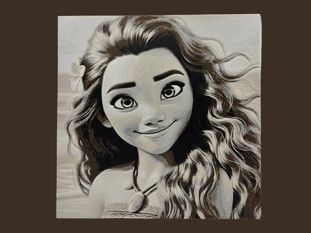 HueForge model: Moana (Disney hueforge) by BusyKikiBee