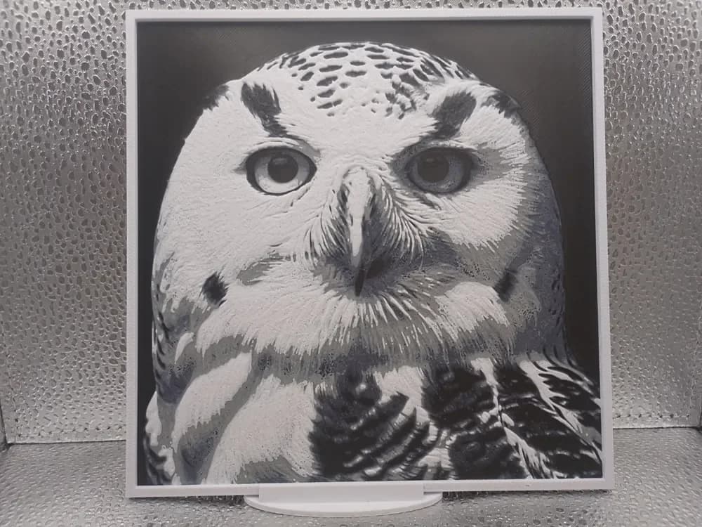 Snowy Owl hueforge by Borishotch Industries HueForge model: Snowy Owl hueforge by Borishotch Industries