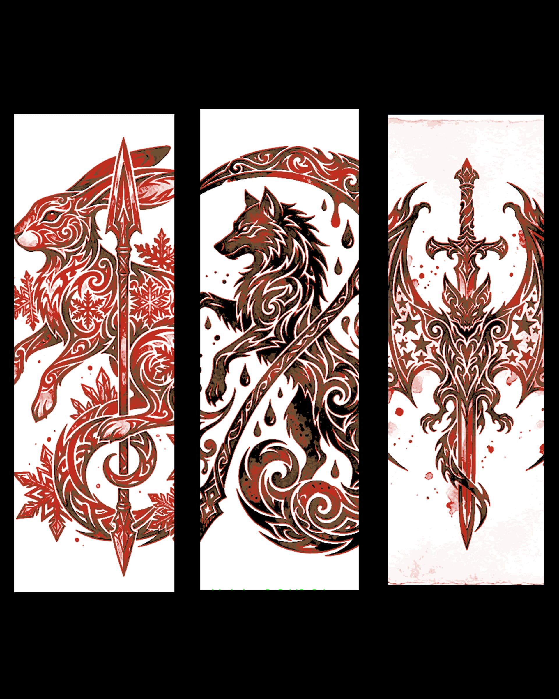 Celtic Knotwork Style Bookmark Set