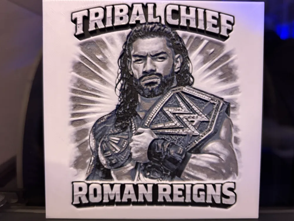 Roman Reigns Tribal Chief WWE Hueforge by Reeftank&more HueForge model: Roman Reigns Tribal Chief WWE Hueforge by Reeftank&more