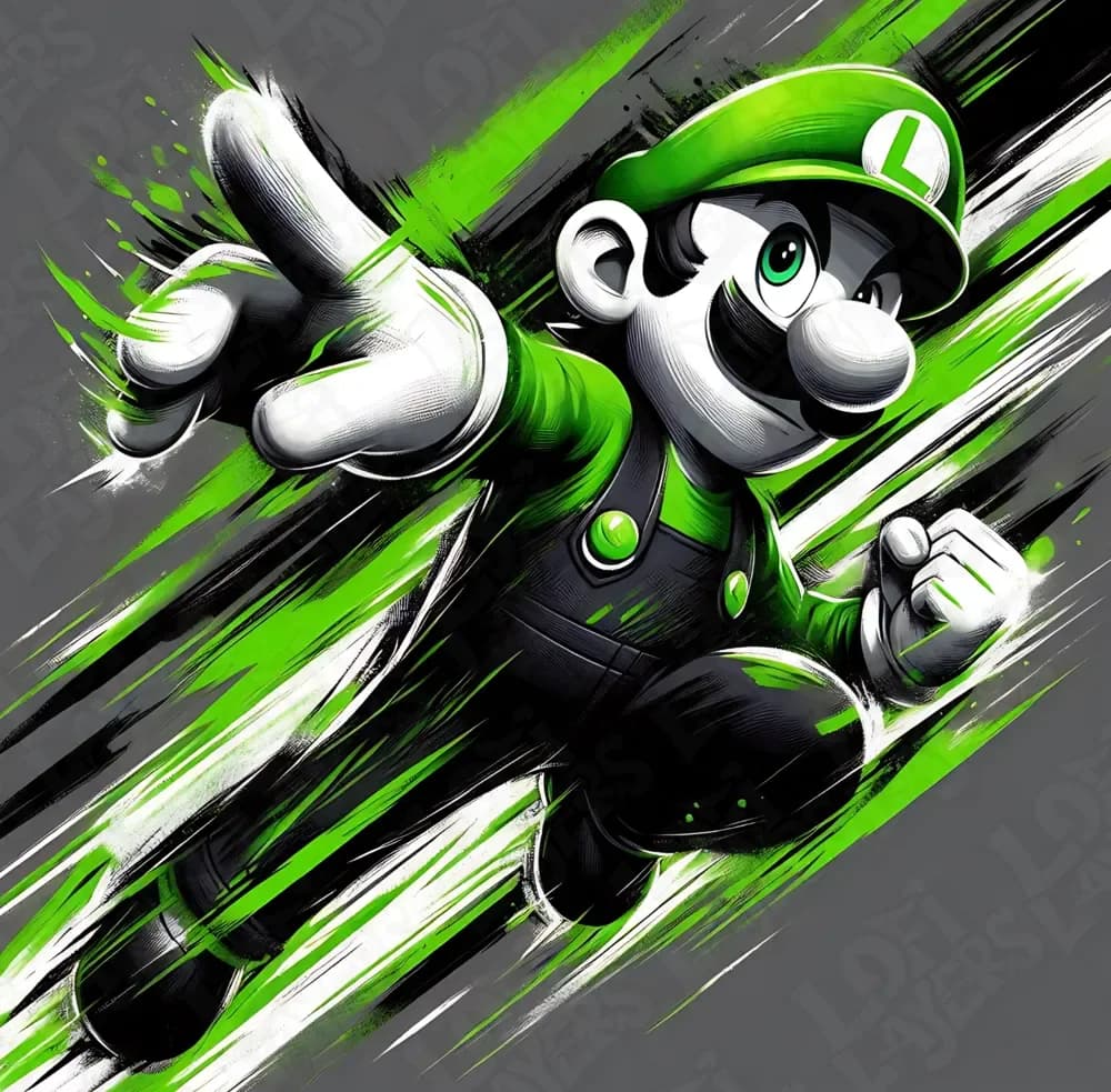 Luigi Hueforge by LoFi Layers HueForge model: Luigi Hueforge by LoFi Layers
