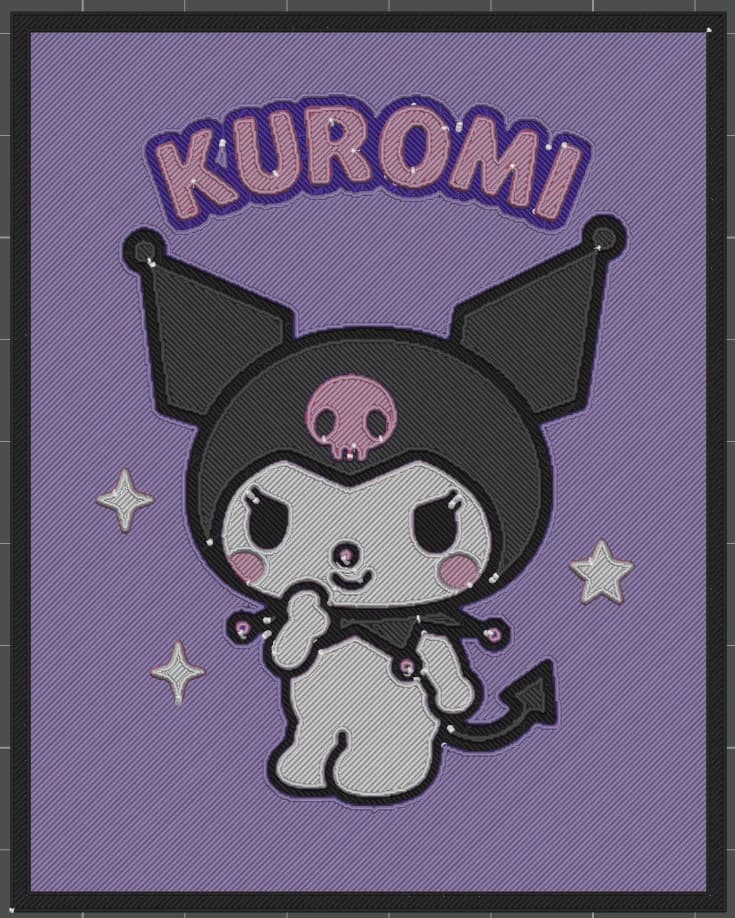 Kuromi Miniforge by Strata Prints HueForge model: Kuromi Miniforge by Strata Prints