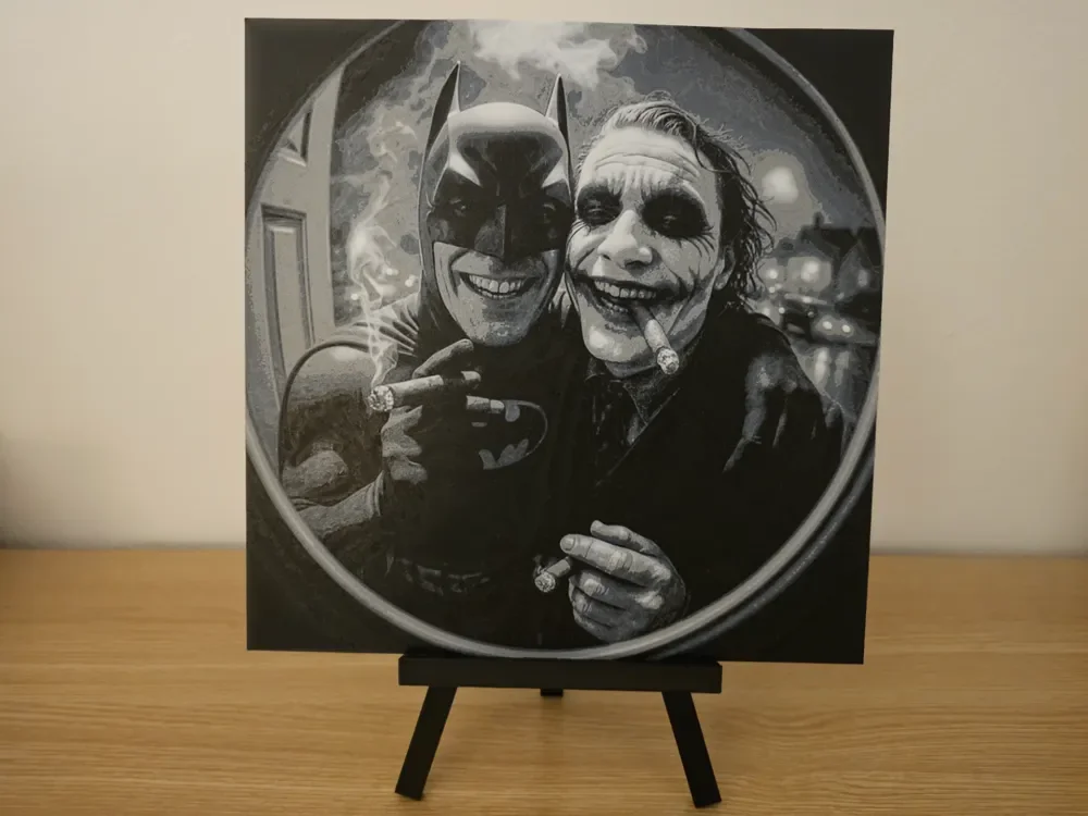 Joker and Batman Cigar Meme Hueforge Joker and Batman Cigar Meme Hueforge