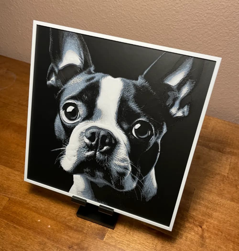 Hueforge - Boston Terrier by Cloudy Nostalgia HueForge model: Hueforge - Boston Terrier by Cloudy Nostalgia