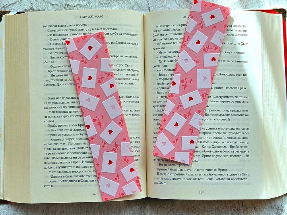 Love Letters - Bookmarks Set by C3D HueForge model: Love Letters - Bookmarks Set by C3D