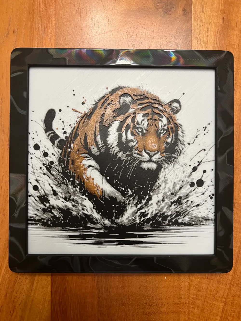 HueForge model: Tiger on the Prowl by JustBe 3D Printing