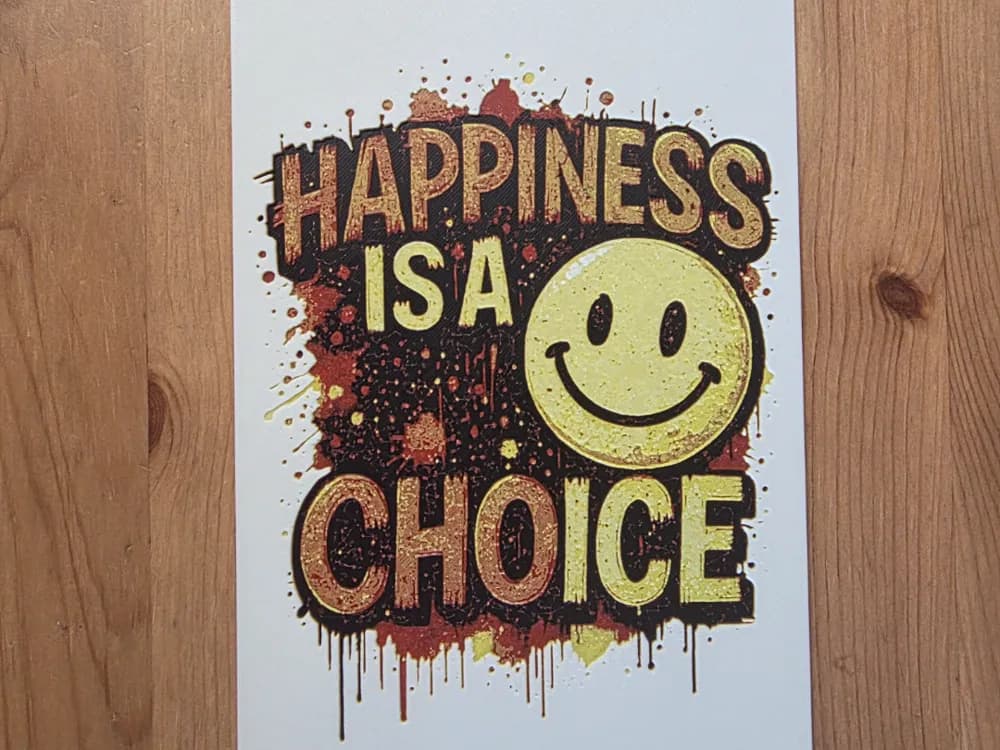 Happiness Is A Choice Hueforge by Morganja HueForge model: Happiness Is A Choice Hueforge by Morganja