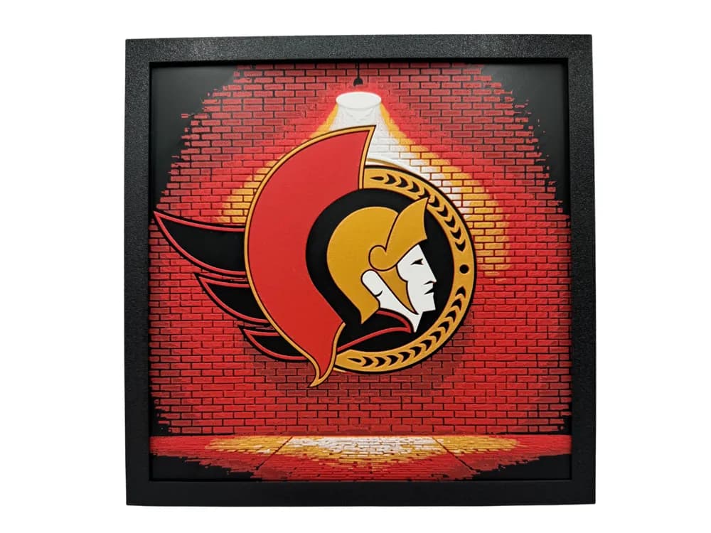 Ottawa Senators - NHL Hueforge - Brickwall by Canadian Gamer HueForge model: Ottawa Senators - NHL Hueforge - Brickwall by Canadian Gamer