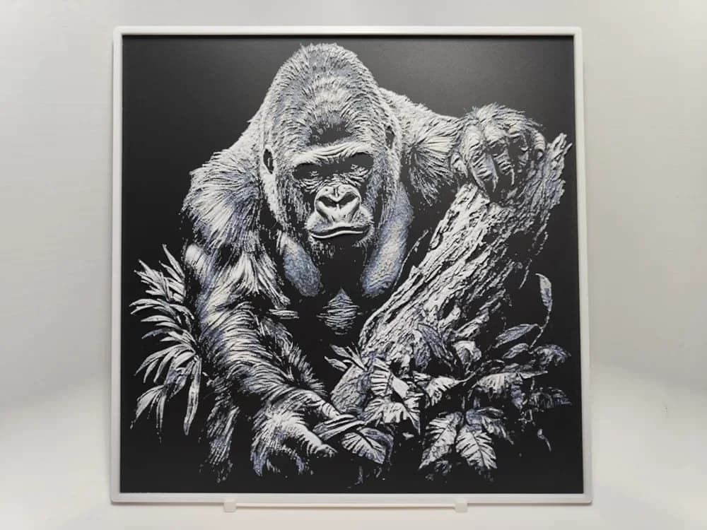 Gorilla - Hueforge by BeaN HueForge model: Gorilla - Hueforge by BeaN