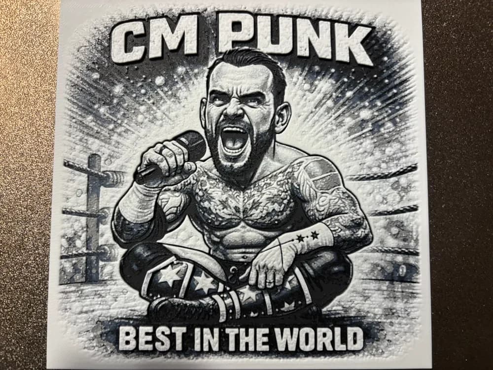 CM Punk WWE Hueforge by Reeftank&more HueForge model: CM Punk WWE Hueforge by Reeftank&more