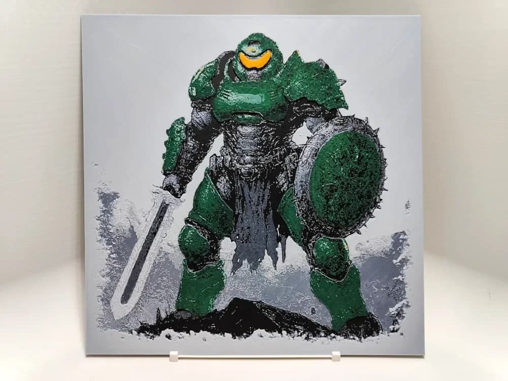 Doomslayer - Hueforge by BeaN HueForge model: Doomslayer - Hueforge by BeaN