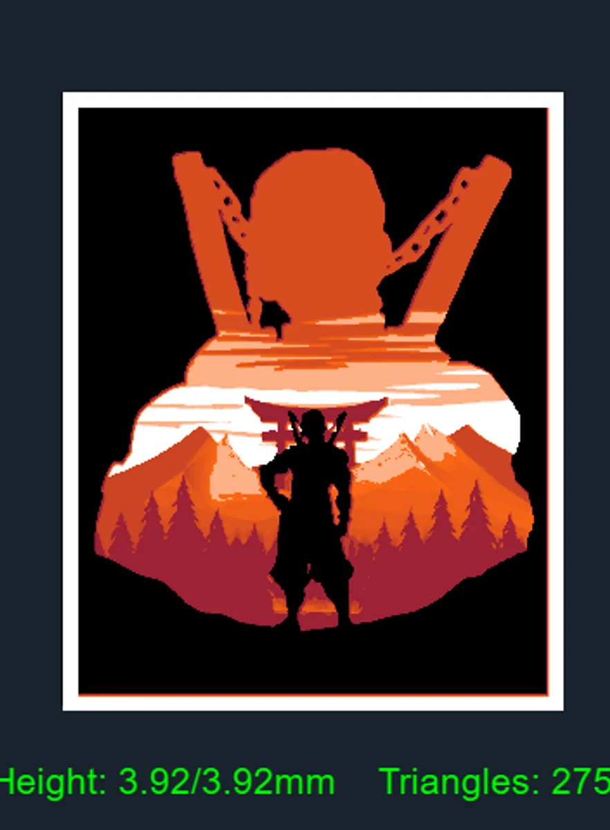 Tengen Mini by Strata Prints HueForge model: Tengen Mini by Strata Prints