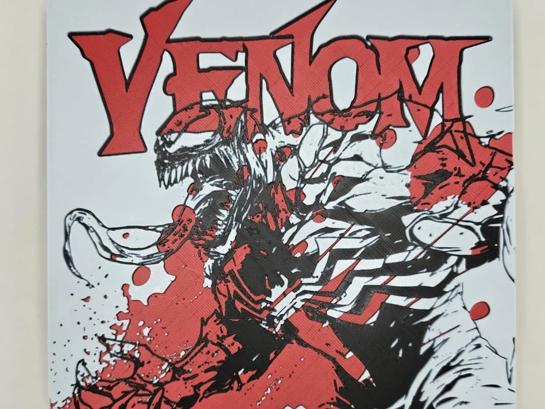 Minimalistic Venom Hueforge by 3Ree Printing HueForge model: Minimalistic Venom Hueforge by 3Ree Printing