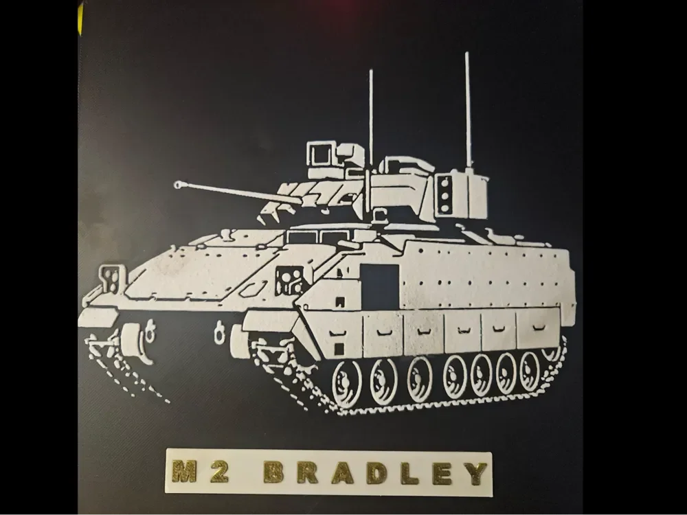 HueForge model: M2 Bradley Hueforge + Nametag by 3D_Rey