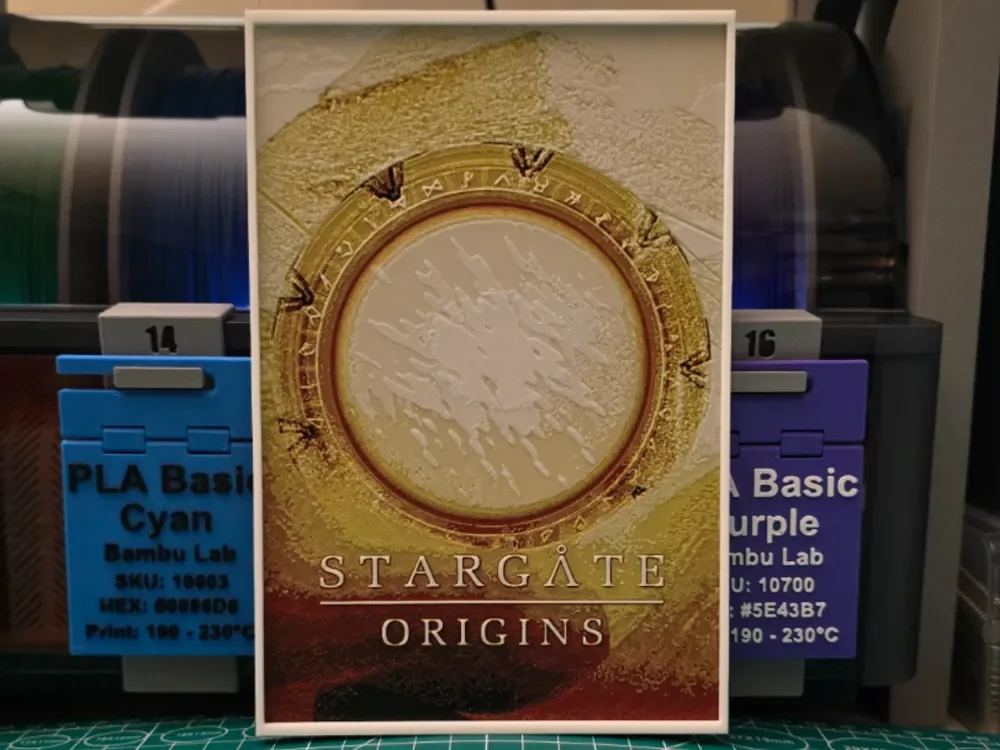 Stargate Origins Poster - Hueforge Art by Lumpy3D HueForge model: Stargate Origins Poster - Hueforge Art by Lumpy3D