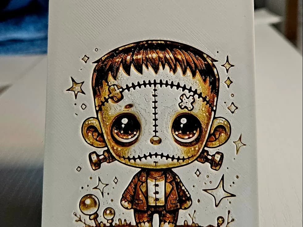 Cute Creepy Frankenstein's Monster by Mano's 3d_Art HueForge model: Cute Creepy Frankenstein's Monster by Mano's 3d_Art