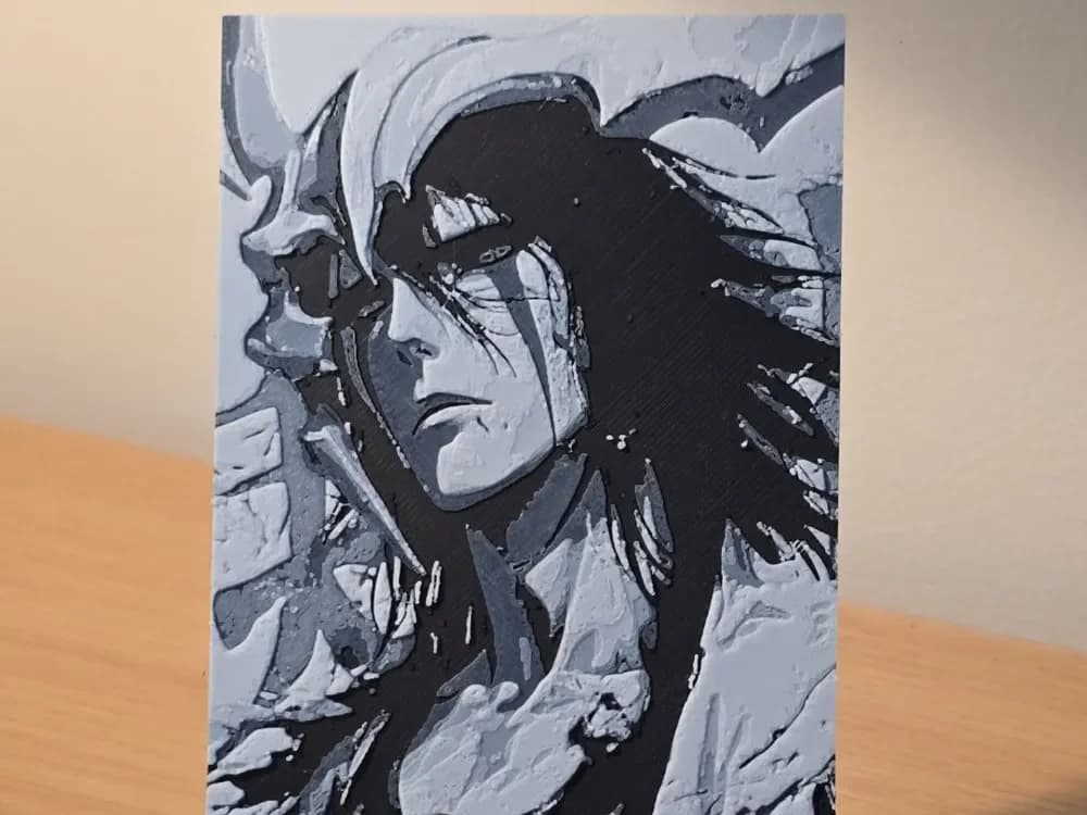 Hueforge - Bleach - Ulquiorra Cifer 1 by FxD | Function-X-Design HueForge model: Hueforge - Bleach - Ulquiorra Cifer 1 by FxD | Function-X-Design