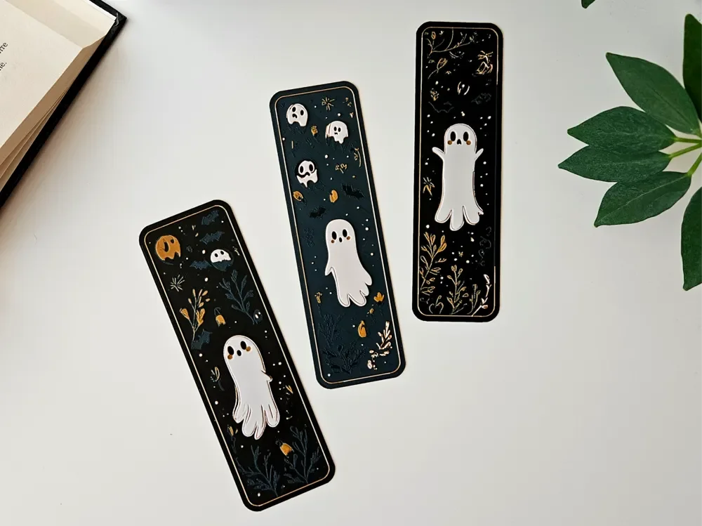 Boo-tiful Bookmarks Set by C3D HueForge model: Boo-tiful Bookmarks Set by C3D