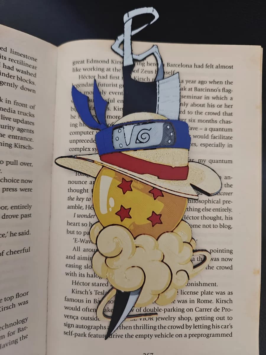 Naruto One Piece Dragonball Bookmark by TheHueforgeLady HueForge model: Naruto One Piece Dragonball Bookmark by TheHueforgeLady