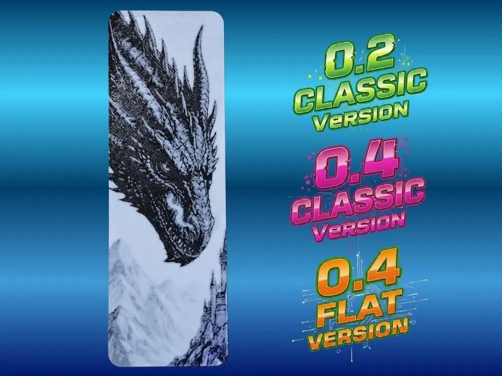 Head Dragon Bookmark by Atrus Design HueForge model: Head Dragon Bookmark by Atrus Design