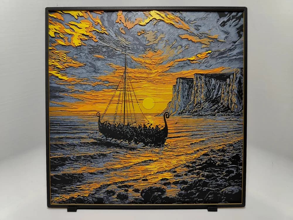 Viking Landing Sunset - Hueforge Viking Landing Sunset - Hueforge