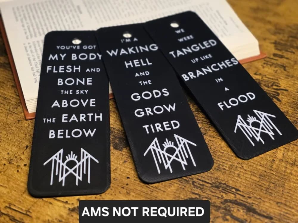 HueForge model: Sleep Token Lyric Boomarks - Set of 3 by N0vA Designs