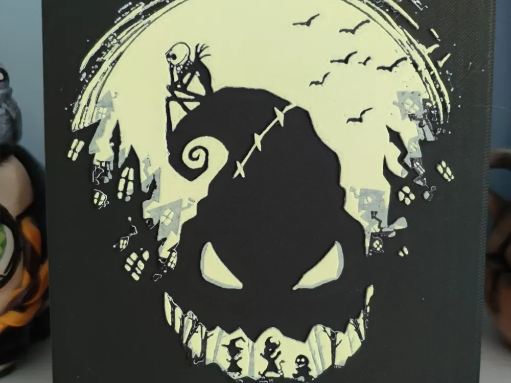 Hueforge Jack Skellington thinking by Litolunar HueForge model: Hueforge Jack Skellington thinking by Litolunar