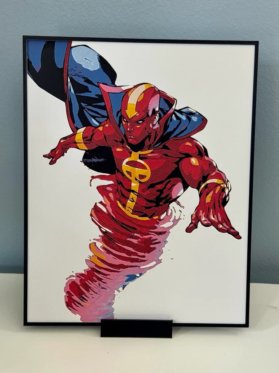 Red Tornado by Strata Prints HueForge model: Red Tornado by Strata Prints