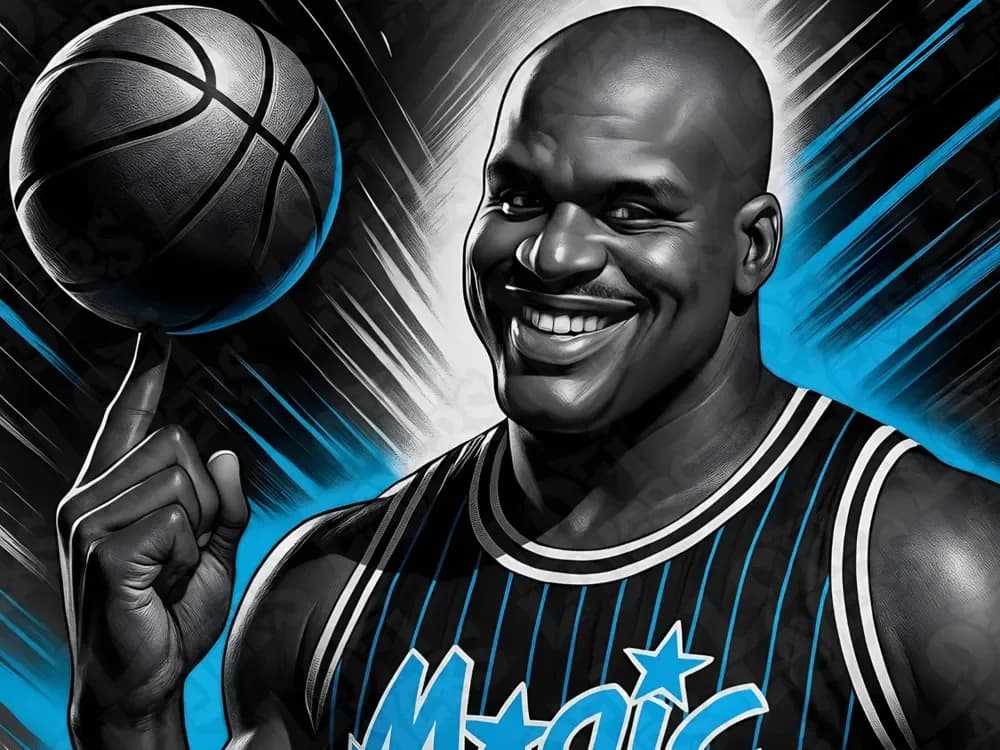 Shaquille O’Neal (Magic) Hueforge by LoFi Layers HueForge model: Shaquille O’Neal (Magic) Hueforge by LoFi Layers