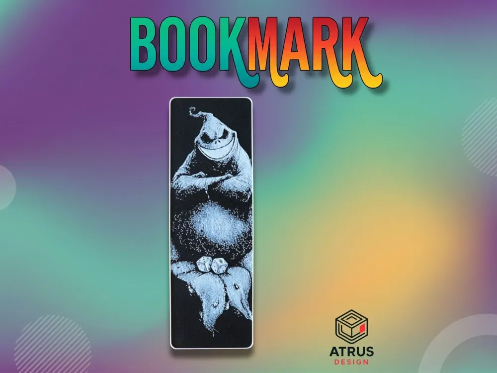 Oogie Boogie Bookmark by Atrus Design HueForge model: Oogie Boogie Bookmark by Atrus Design
