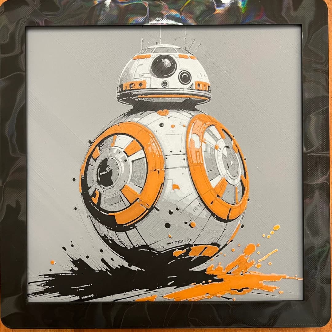 BB-8(Grey) by JustBe 3D Printing HueForge model: BB-8(Grey) by JustBe 3D Printing