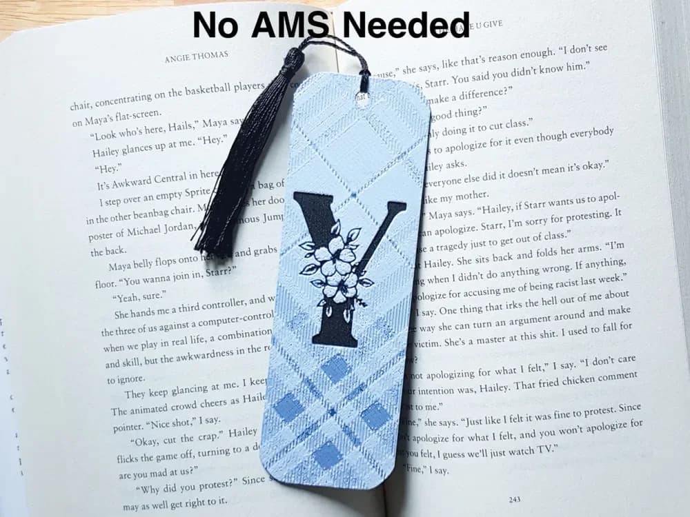 Monogram Y Bookmark, Hueforge. by Dame Jo HueForge model: Monogram Y Bookmark, Hueforge. by Dame Jo