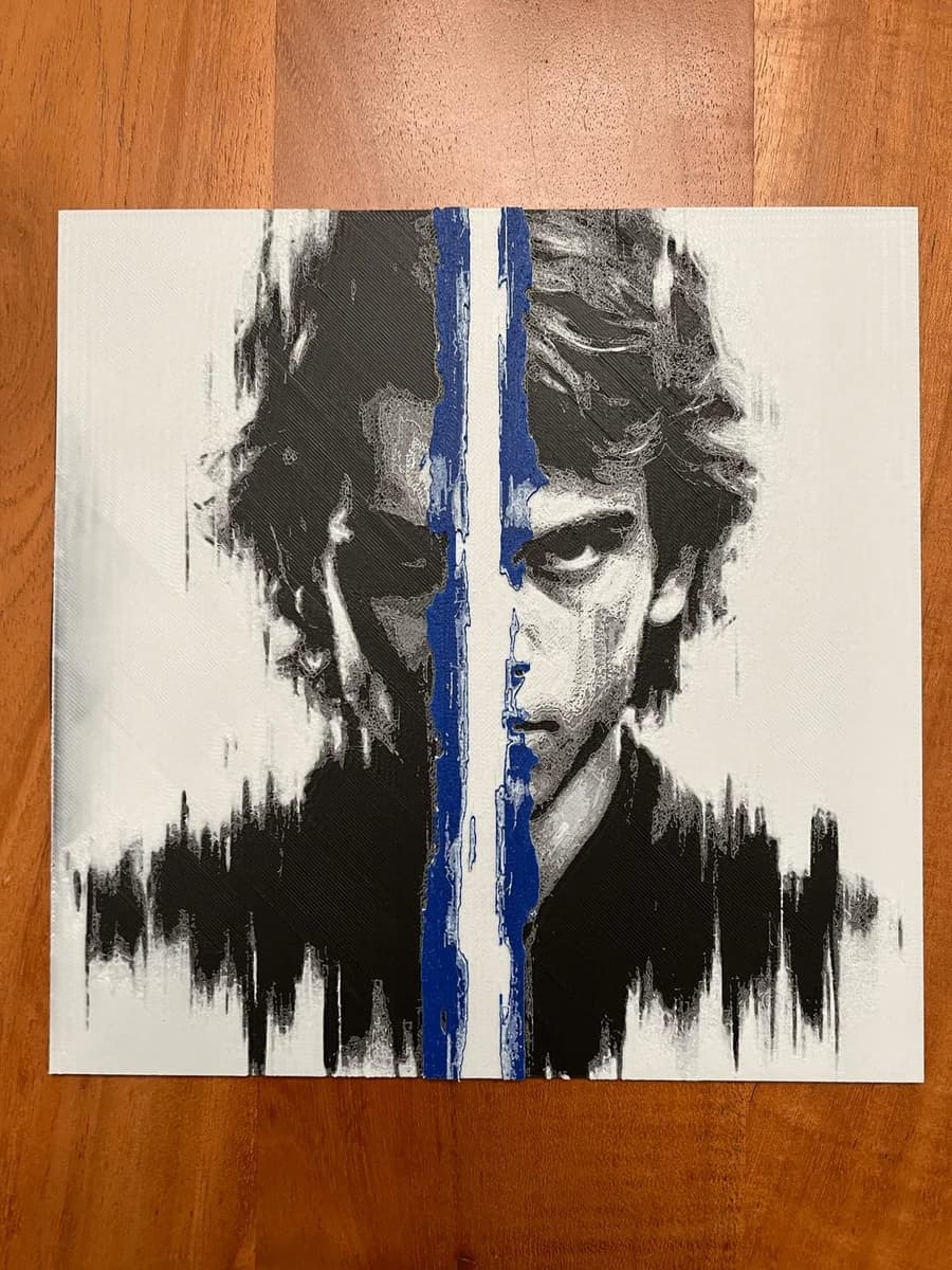 Anakin Skywalker Close Up by JustBe 3D Printing HueForge model: Anakin Skywalker Close Up by JustBe 3D Printing