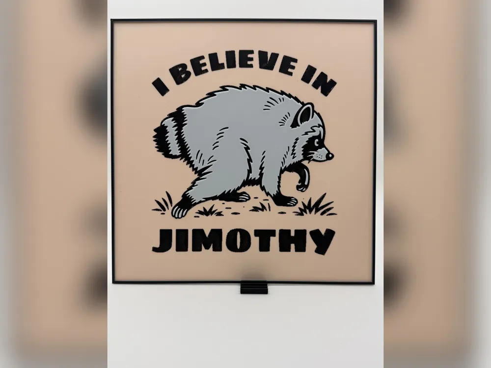 Jimothy Raccoon HueForge Print Jimothy Raccoon HueForge Print