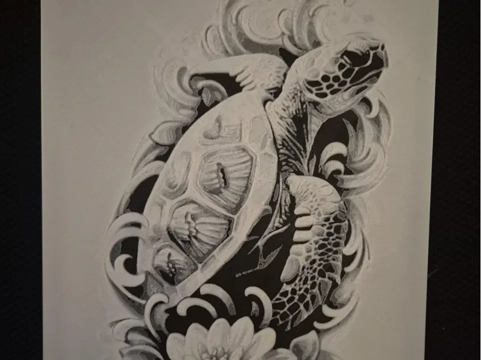 turtle and flowers hueforge turtle and flowers hueforge