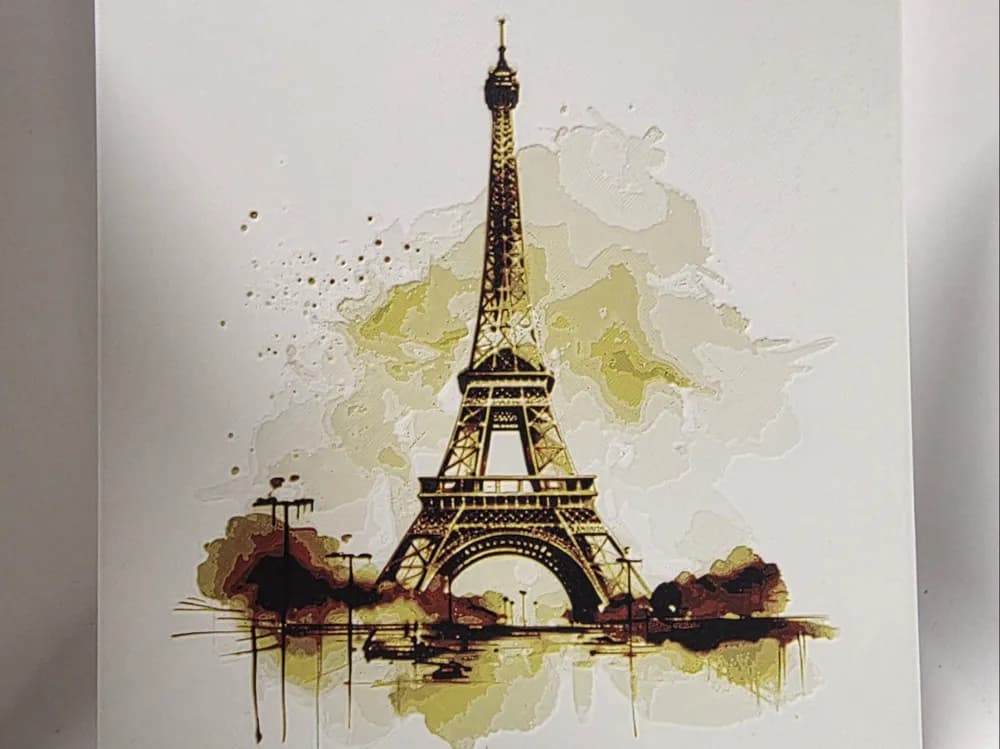 Eiffel Tower Hueforge by Morganja HueForge model: Eiffel Tower Hueforge by Morganja