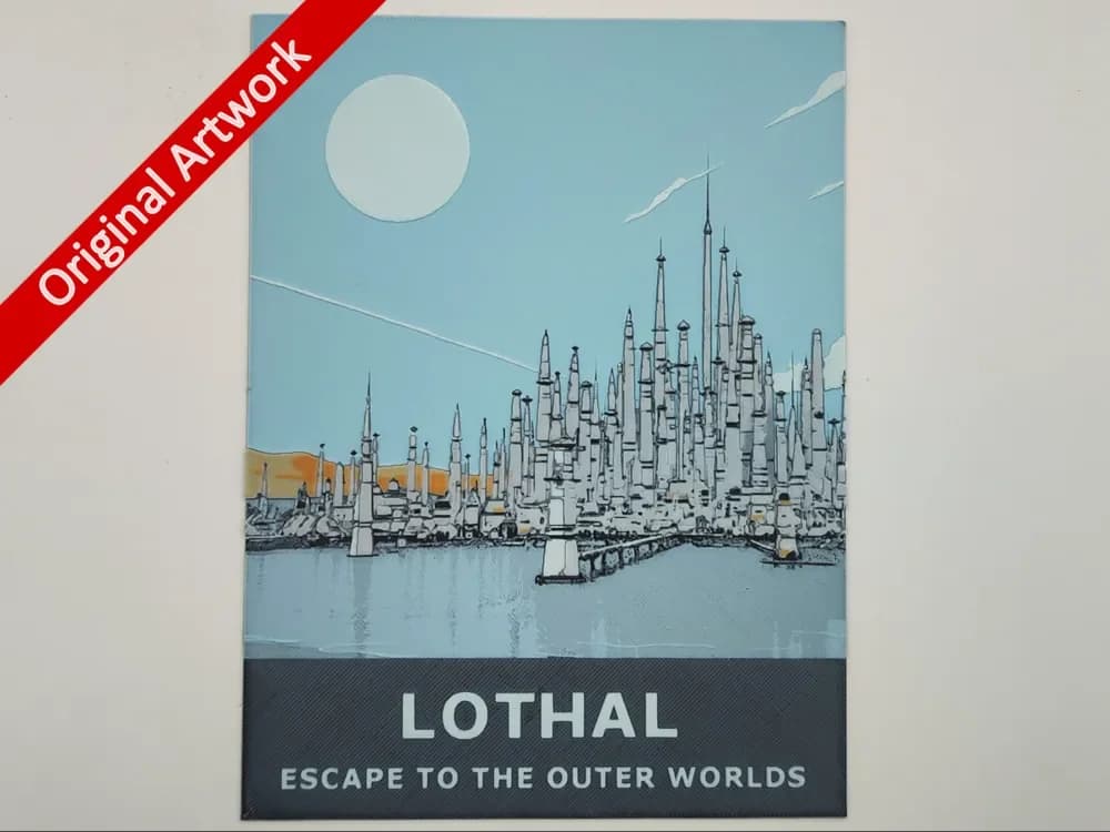 Lothal travel poster - hueforge by Altf4-Formation HueForge model: Lothal travel poster - hueforge by Altf4-Formation